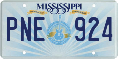 MS license plate PNE924