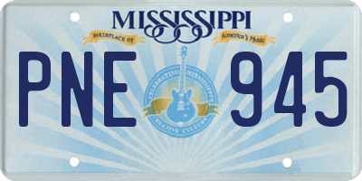 MS license plate PNE945