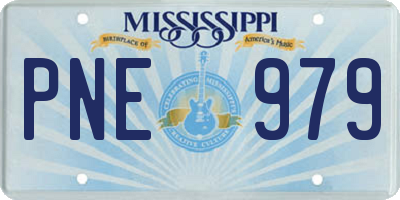 MS license plate PNE979