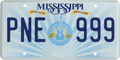 MS license plate PNE999