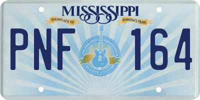MS license plate PNF164
