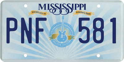MS license plate PNF581