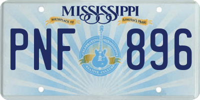 MS license plate PNF896