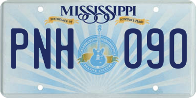 MS license plate PNH090