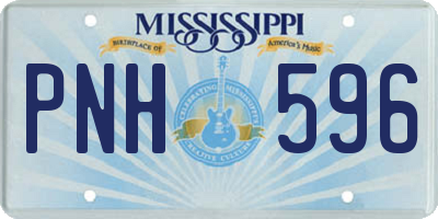MS license plate PNH596