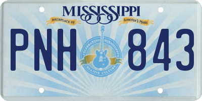 MS license plate PNH843