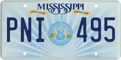 MS license plate PNI495
