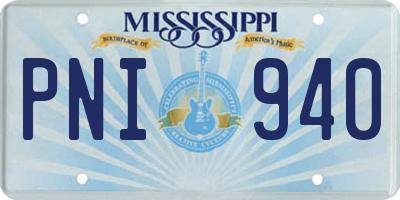 MS license plate PNI940