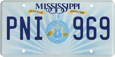 MS license plate PNI969