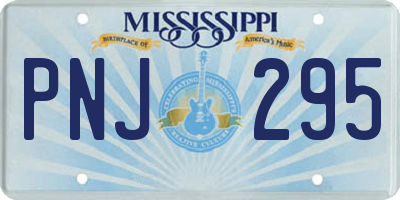 MS license plate PNJ295