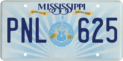 MS license plate PNL625