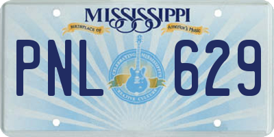 MS license plate PNL629