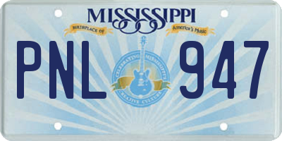 MS license plate PNL947