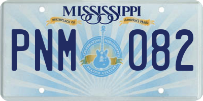 MS license plate PNM082