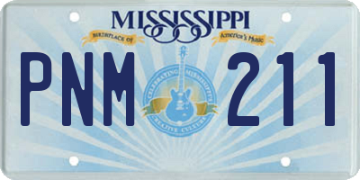 MS license plate PNM211