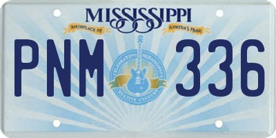 MS license plate PNM336