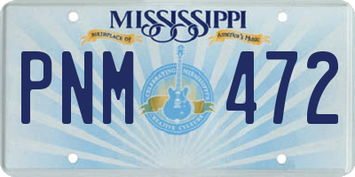 MS license plate PNM472