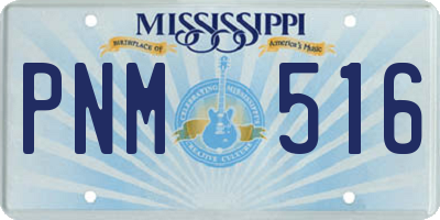 MS license plate PNM516