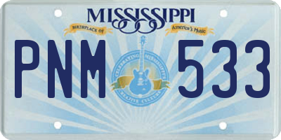 MS license plate PNM533