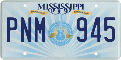 MS license plate PNM945