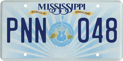 MS license plate PNN048
