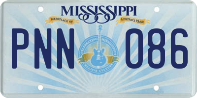 MS license plate PNN086