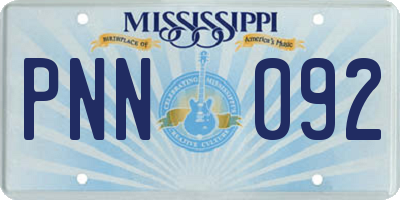 MS license plate PNN092