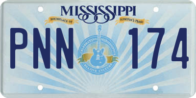 MS license plate PNN174