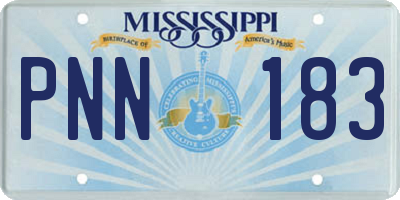 MS license plate PNN183