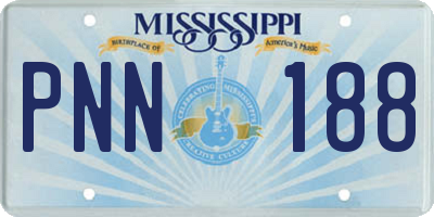 MS license plate PNN188