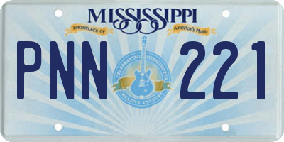 MS license plate PNN221