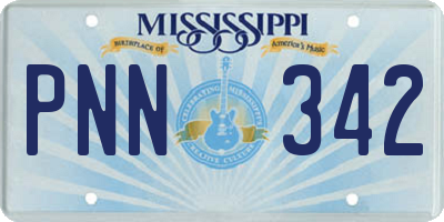 MS license plate PNN342