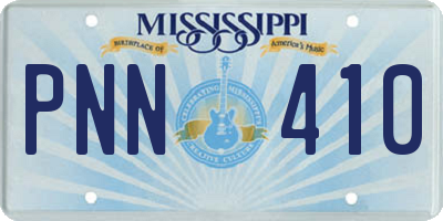 MS license plate PNN410