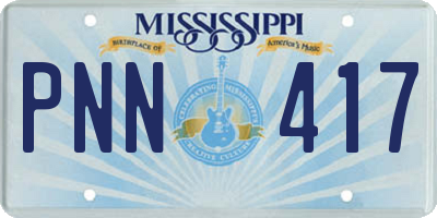 MS license plate PNN417