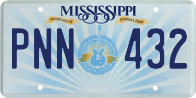 MS license plate PNN432