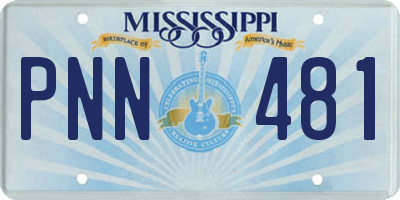 MS license plate PNN481