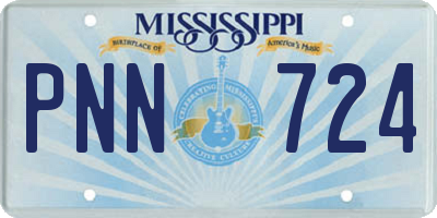 MS license plate PNN724