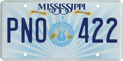 MS license plate PNO422