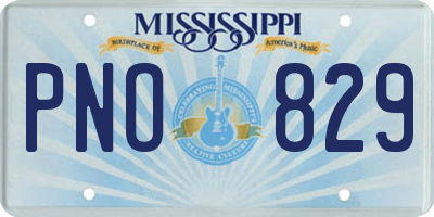 MS license plate PNO829