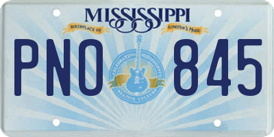 MS license plate PNO845