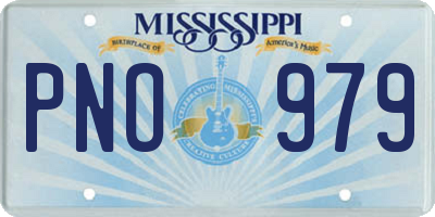 MS license plate PNO979
