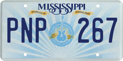MS license plate PNP267