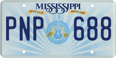 MS license plate PNP688