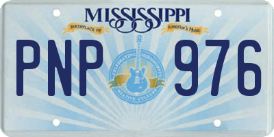MS license plate PNP976