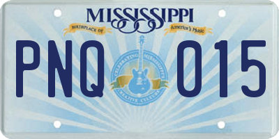 MS license plate PNQ015