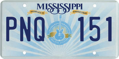 MS license plate PNQ151