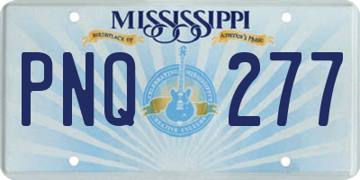 MS license plate PNQ277