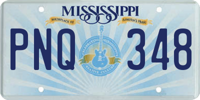 MS license plate PNQ348