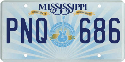 MS license plate PNQ686
