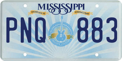 MS license plate PNQ883